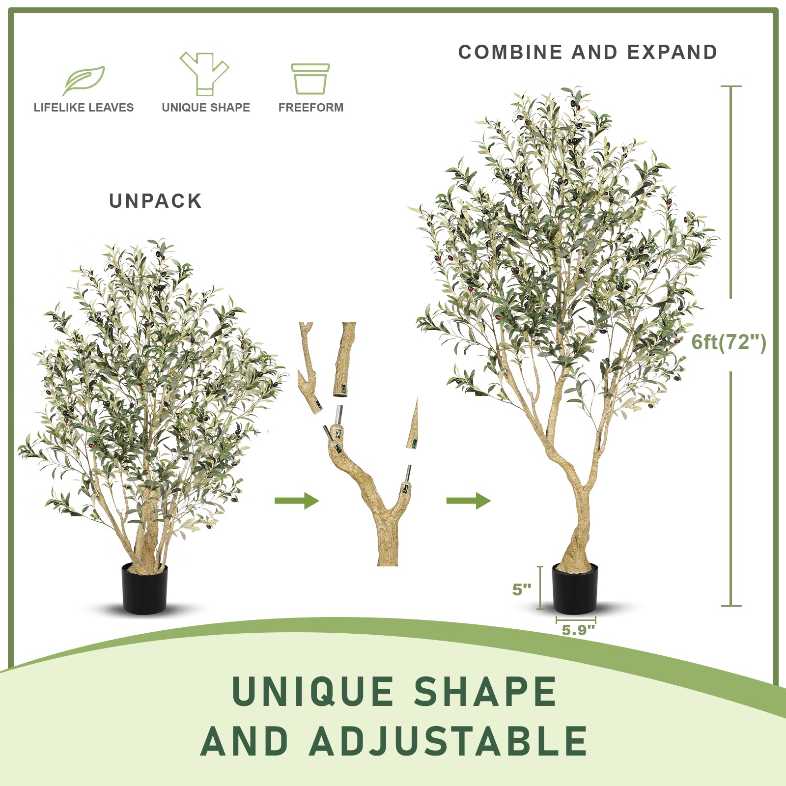 6FT Olive Trees Artificial Indoor